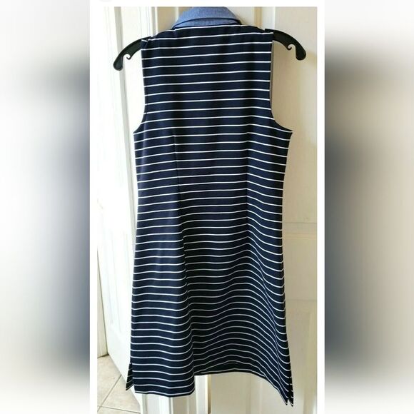 Eliza J Sleeveless Stripe Ponte Dress Size 8 NEW - Picture 6 of 6